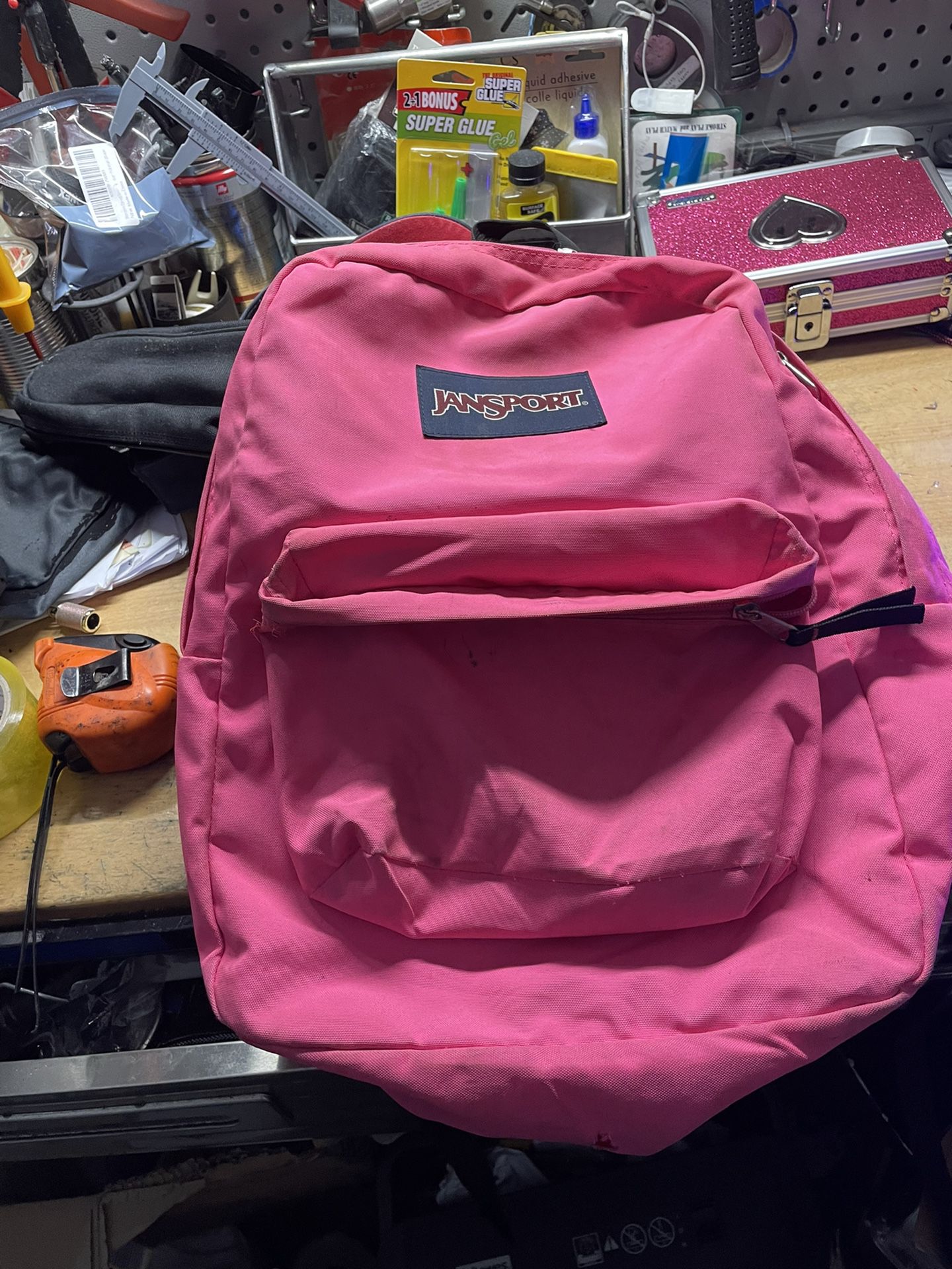 Jansport pink backpack  Used conditions 