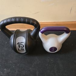 5lb, 15lb Kettlebells 