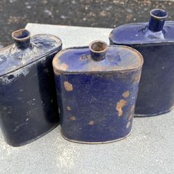 Blue Vintage Tin Cans