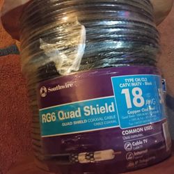 RG6 QUAD SHIELD.   500 Feet Of Wire New