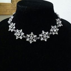 Choker Rhinestones&Marcacite