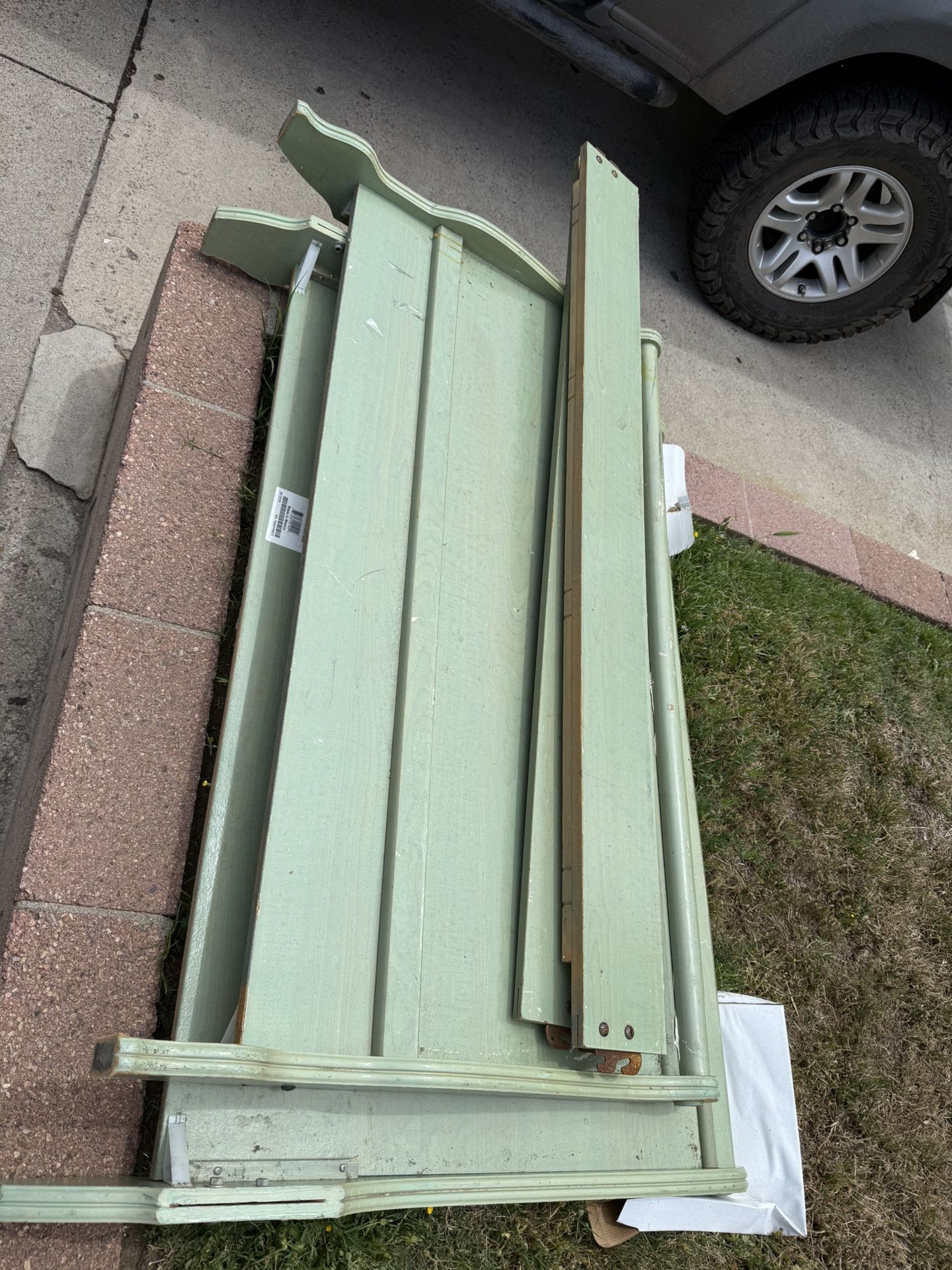 Three full-size bedframe