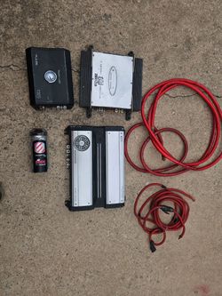 Car audio amps, capacitor and power cables