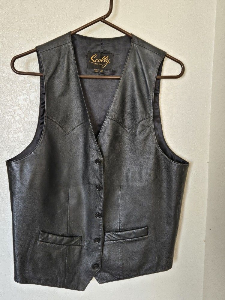Leather Vest Made By Scully