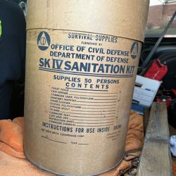 Vintage Bombb Shelter Sanitary Kit 