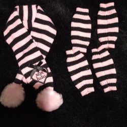 $10 Dog/Cat Lulu Pink Scarf & Leg Warmers 