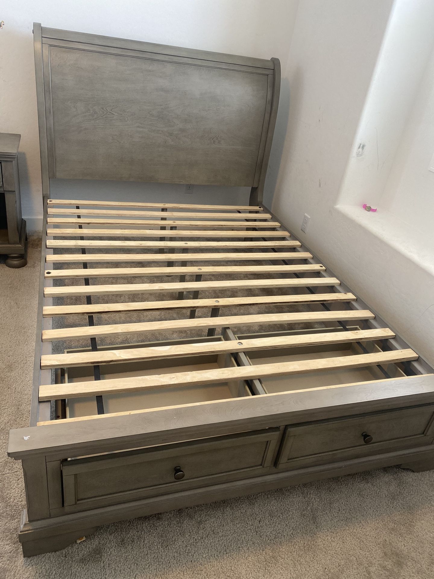 Full Bed With 2 Storage Boxes