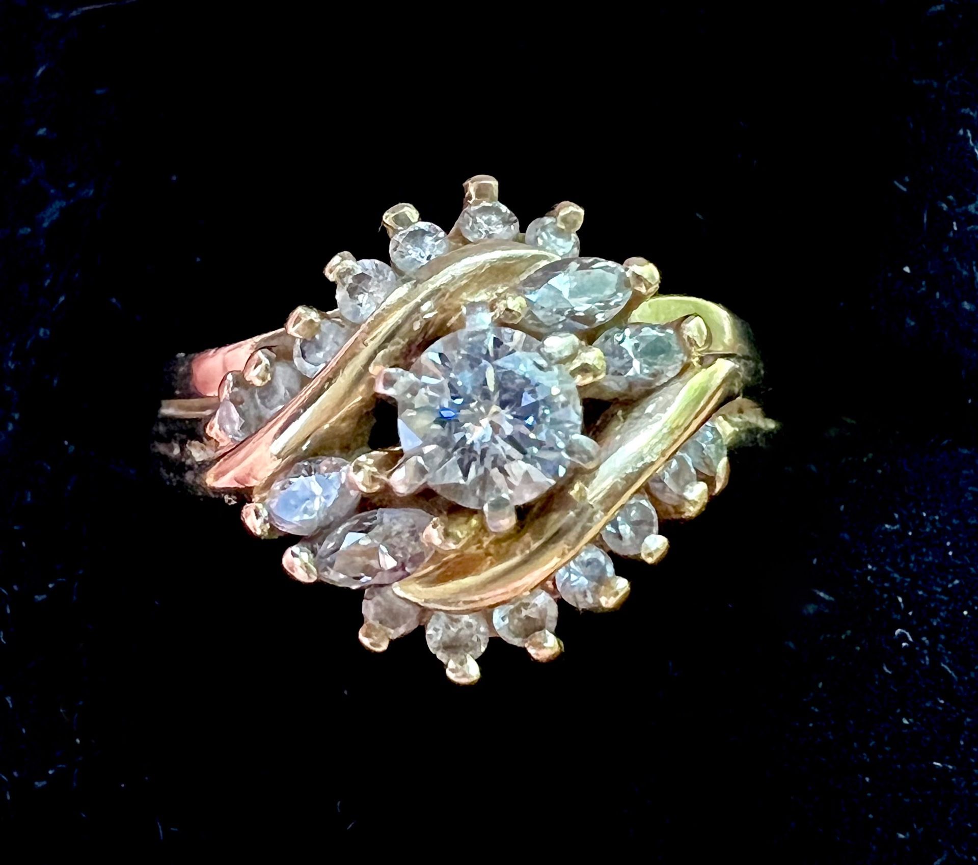 Diamond Wedding Ring Set in 14k Gold Size 8