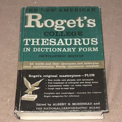 The New American Roger's College Thesaurus In Dictionary Form Encyclopedia Edition