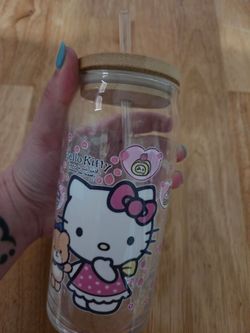 Hello kitty glass cup