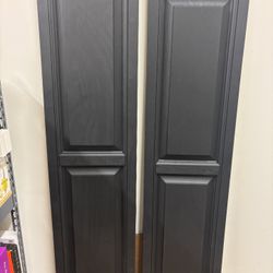 New Pair of 58.5” x 14.5” Vinyl Black Shutters