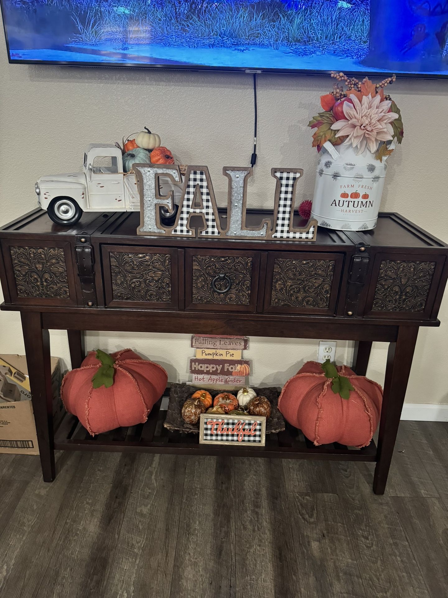 Wood Console Table
