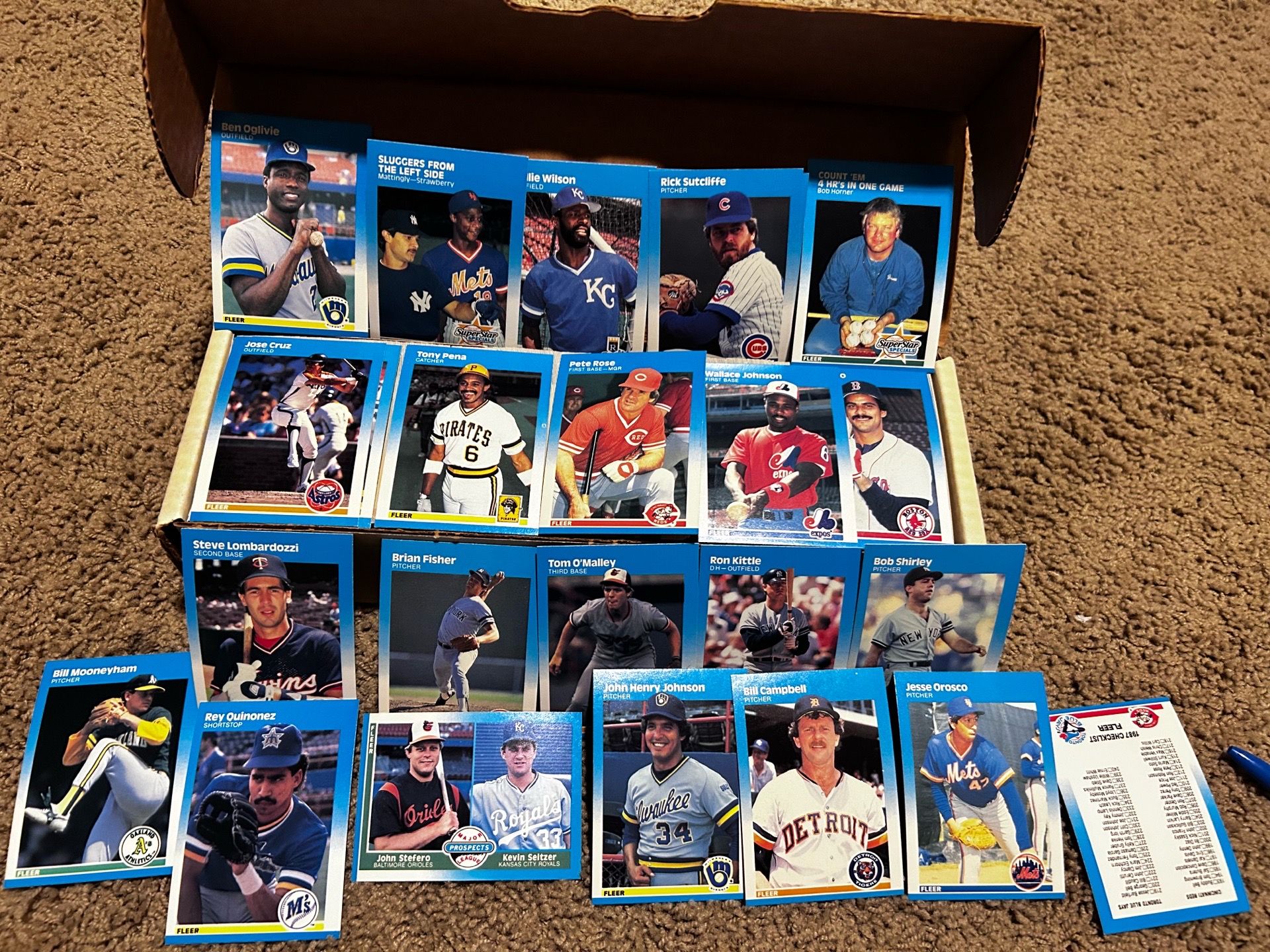 Fleer 1987 Baseball Cards Full Complete Set - Excellent Condition