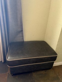 Leather Ottoman