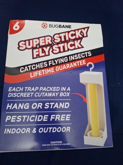 Fly Stick Sticky Fly Traps for Indoors Outdoor 6pk
