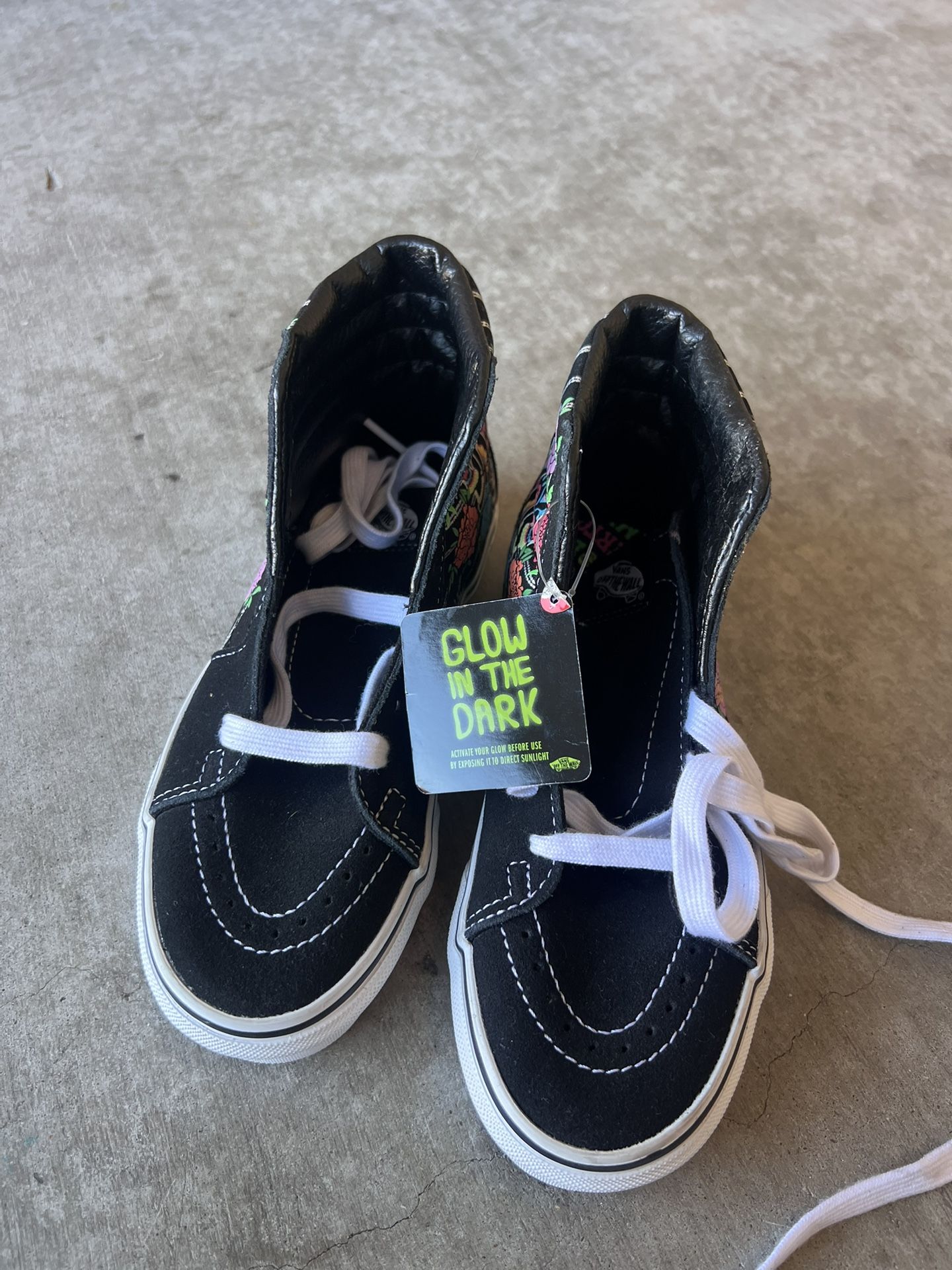 High Top Vans - Glow In The Dark