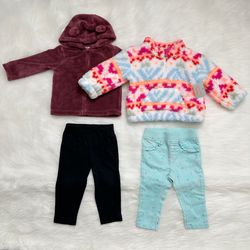12 Months Baby Girl Fall/Winter Outfit Set BUNDLE