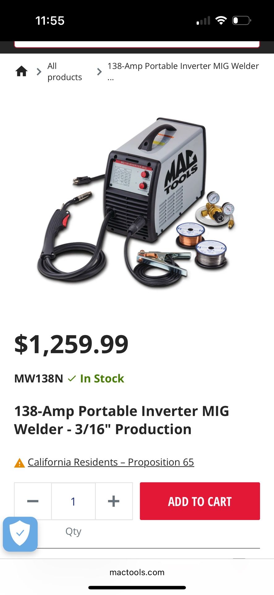 Mac Portable Welder