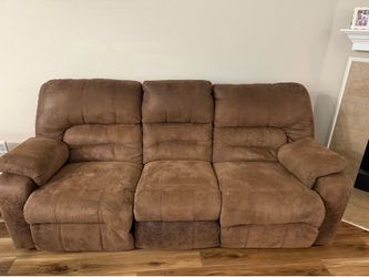 Used 3 piece recliner and bar stools. This is a cleaner and fixer up special.