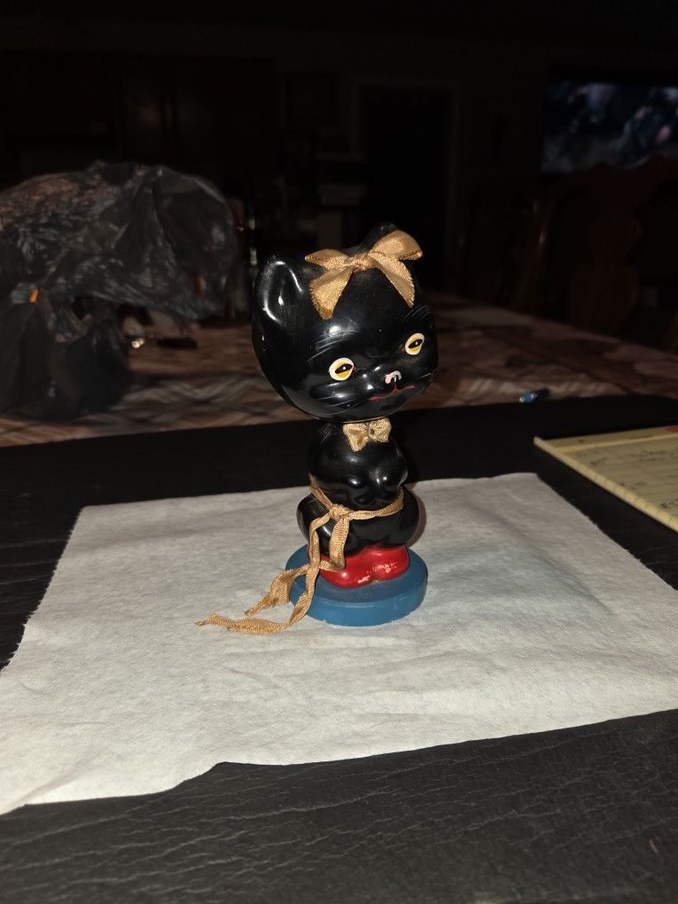 Vintage Bobblehead Sitting Cat (Nice)