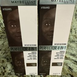 TWO (2) Brand New Maybelline Instant Age Rewind Instant Perfector 4-In-1 Matte Makeup, 05 Deep