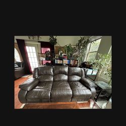 FREE Rich Brown Leather Sofa