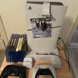 PS5 With Cooling Stand And Games Include Two Remotes $500 OBO