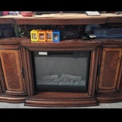Electrical fireplace entertainment stand