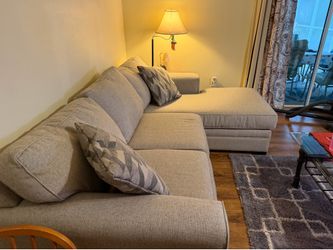Gray Sectional Couch with Chaise