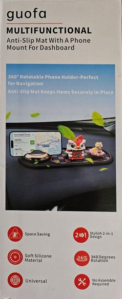 Guofa Multifunctional Dashboard Anti-Slip Mat with Phone Mount