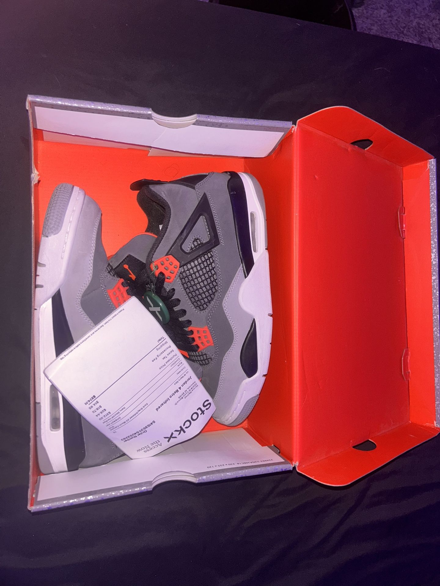 Jordan 4 Retro Infrared Size 7 1/2 Used With Box And Receipt Looking At Offers Too