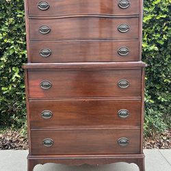 Mahogany Dresser/Chest of Drawers/Tallboy- White