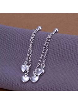Sterling silver heart earrings