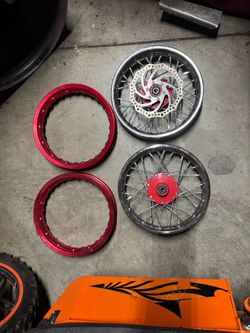 10” RIMS AND BARRELS FOR RAZOR AND PIT BIKES - RED