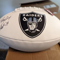Ray Guy Signed & Inscribed Full Size Football