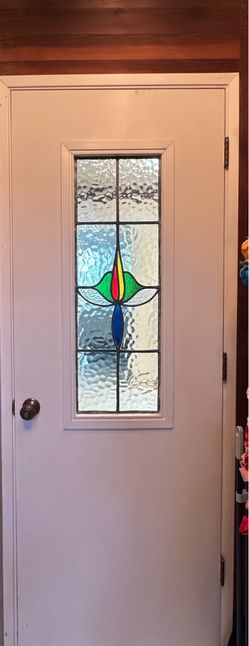Custom stained glass doors