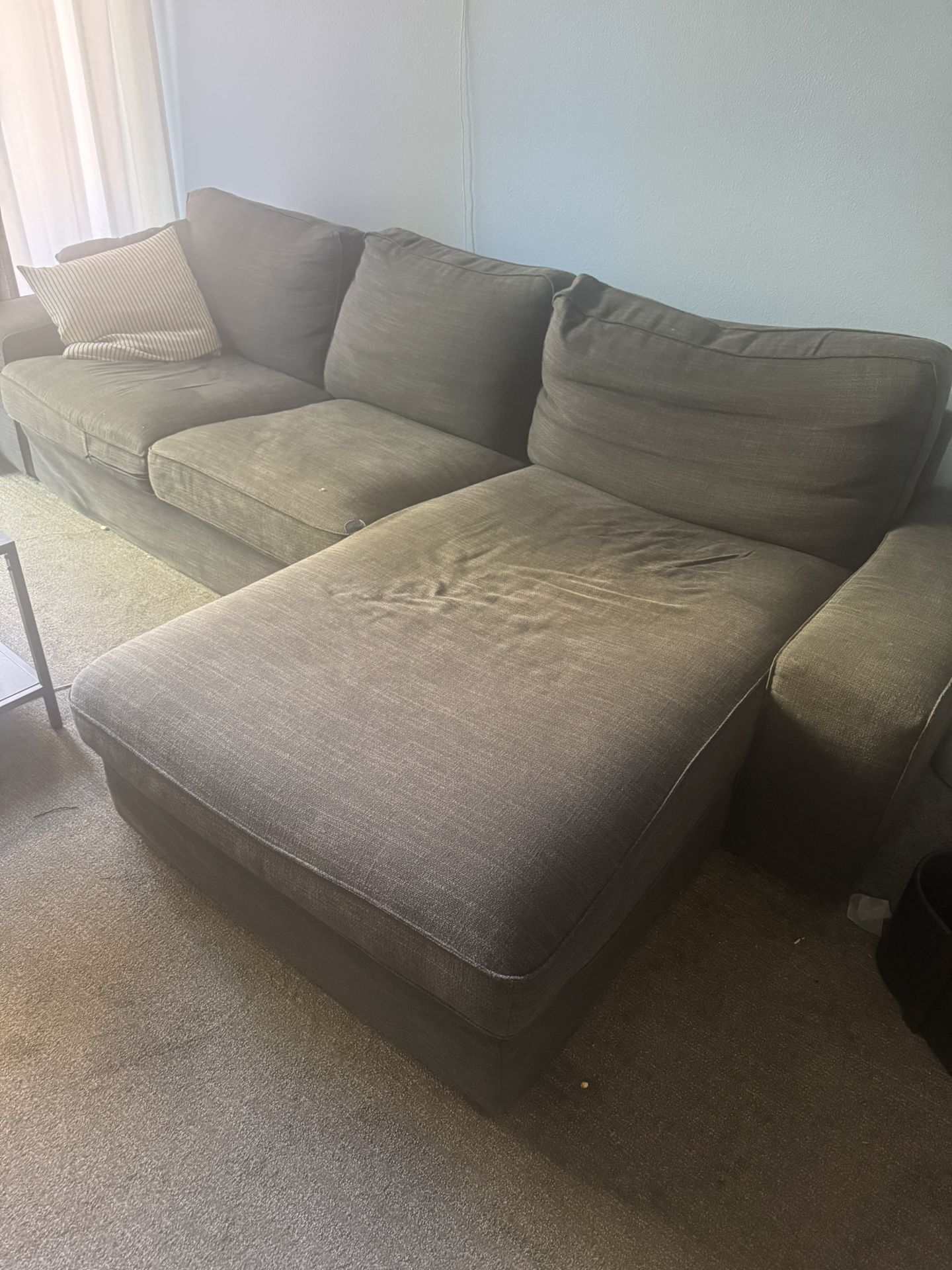 Black Grey IKEA KIVIK Loveseat + Chaise