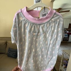 New Pink/grey Lighting T-shirt For Dogs