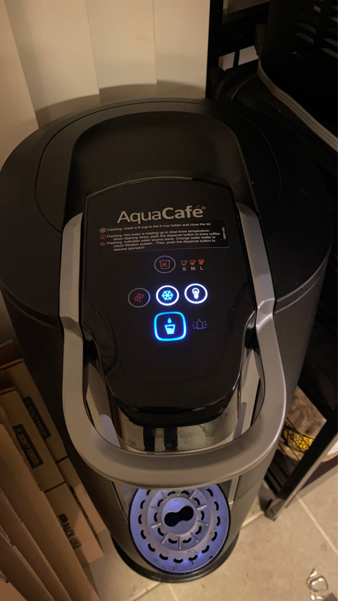 Aqua Cafe K Cup & Water Cooler + Water Dispenser