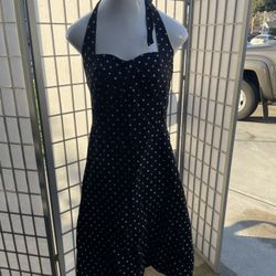 Black Polka Dot Dress - 1x