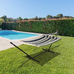 HAMMOCK - 12 Feet Double Hammock with Space Saving Steel Stand