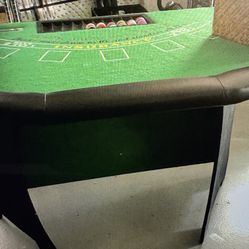 Blackjack Table-American Gaming Company With Wood Stand $550 Cash/Zelle