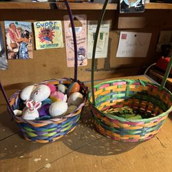Easter Baskets And Plastic Eggs
