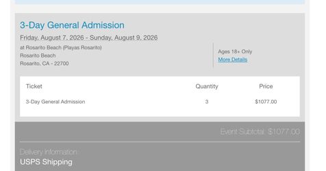 Baja Beach Fest 2026 3 Tickets