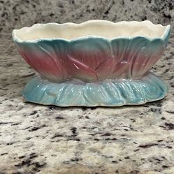 Royal Copley Lotus Flower Planter Pink Blue