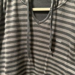 Grey striped Vans hoodie