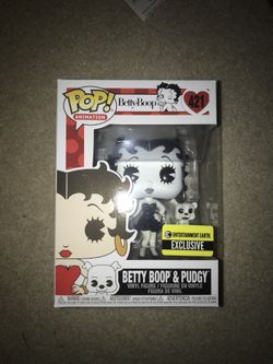 Funko pop Betty boop and Pudgy black and white