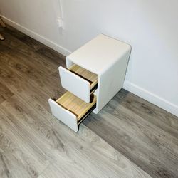  Faux Leather Nightstand, 