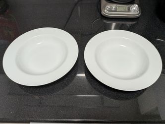 Crate & Barrel Porcelain Low Bowls