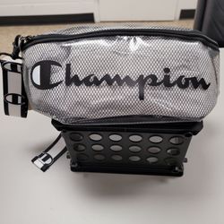 Brand New!! CHAMPION Logo Clear Transparent Crossbody Fannypack/Waist Bag.